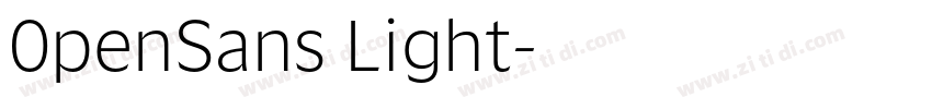 0penSans Light字体转换